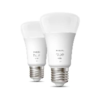 Philips Hue White A60  E27 smart bulb  1100 (2-pack), Smart bulb, White, Bluetooth/Zigbee, LED, E27, Warm white