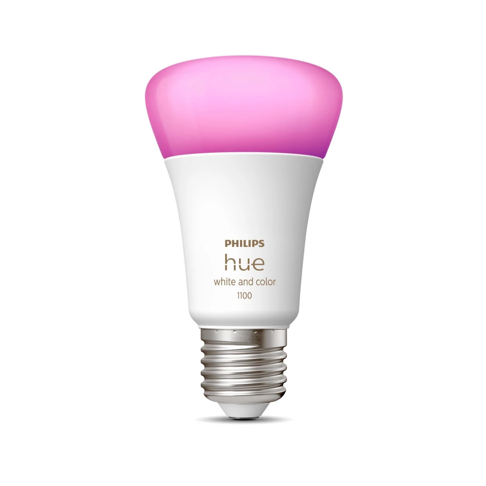 Philips Hue White and colour ambience A60  E27 smart bulb  1100, Smart bulb, White, Bluetooth/Zigbee, Integrated LED, E27, 2000 K