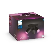Philips Hue White and colour ambience Fugato triple spotlight, Smart ceiling light, Black, Bluetooth, LED, GU10, 5.5 W
