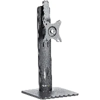 StarTech.com Free Standing Single Monitor Mount, Height Adjustable Monitor Stand, For VESA Mount Displays up to 32 (15lb/7kg), Ergonomic Monitor Stand for Desk, Tilt/Swivel/Rotate, Black - Universal Monitor Stand - Supporto - braccio regolabile - per Mon