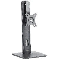 StarTech.com Free Standing Single Monitor Mount, Height Adjustable Monitor Stand, For VESA Mount Displays up to 32 (15lb/7kg), Ergonomic Monitor Stand for Desk, Tilt/Swivel/Rotate, Black - Universal Monitor Stand - Supporto - braccio regolabile - per Mon
