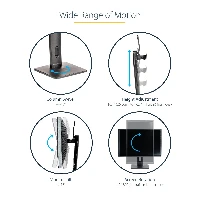 StarTech.com Free Standing Single Monitor Mount, Height Adjustable Monitor Stand, For VESA Mount Displays up to 32 (15lb/7kg), Ergonomic Monitor Stand for Desk, Tilt/Swivel/Rotate, Black - Universal Monitor Stand - Supporto - braccio regolabile - per Mon