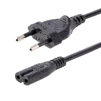 StarTech.com Cavo di Alimentazione CA da 2m, Spina Europlug a C7, 2.5A-250V, 18AWG, Cavo Elettrico di Ricambio per Notebook, Stampanti e Alimentatori per Laptop (752E-2M-POWER-LEAD) - Cavo di alimentazione - Europlug (P) a IEC 60320 C7 - 250 V c.a. V - 2.