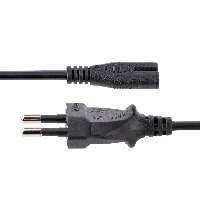 StarTech.com Cavo di Alimentazione CA da 2m, Spina Europlug a C7, 2.5A-250V, 18AWG, Cavo Elettrico di Ricambio per Notebook, Stampanti e Alimentatori per Laptop (752E-2M-POWER-LEAD) - Cavo di alimentazione - Europlug (P) a IEC 60320 C7 - 250 V c.a. V - 2.