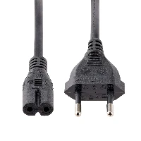 StarTech.com Cavo di Alimentazione CA da 2m, Spina Europlug a C7, 2.5A-250V, 18AWG, Cavo Elettrico di Ricambio per Notebook, Stampanti e Alimentatori per Laptop (752E-2M-POWER-LEAD) - Cavo di alimentazione - Europlug (P) a IEC 60320 C7 - 250 V c.a. V - 2.