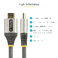 StarTech.com 12ft (4m) HDMI 2.1 Cable, Certified Ultra High Speed HDMI Cable 48Gbps, 8K 60Hz/4K 120Hz HDR10+ eARC, Ultra HD 8K HDMI Cable/Cord w/TPE Jacket, For UHD Monitor/TV/Display - Dolby Vision/Atmos, DTS-HD (HDMM21V4M) - Ultra High Speed - cavo HDMI