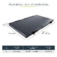 StarTech.com 1U 4-Post Adjustable Server Rack Mount Shelf - 330lbs(150 kg) - 19.5 to 38in Adjustable Mounting Depth Universal Tray for 19