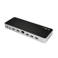 StarTech.com USB C Dock - Dual Monitor HDMI & DisplayPort 4K 30Hz - USB Type-C Laptop Docking Station 60W Power Delivery, SD, 4-port USB-A 3.0 Hub, GbE, Audio - Thunderbolt 3 Compatible, Wired, USB 3.2 Gen 1 (3.1 Gen 1) Type-C, 60 W, 3.5 mm, 10,100,1000 Mbit/s, IEEE 802.3, IEEE 802.3ab, IEEE 802.3u