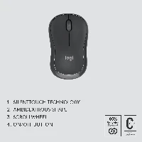 Logitech MK370 Combo for Business, Wireless, RF Wireless + Bluetooth, Membrane, QWERTY, Graphite, Mouse included