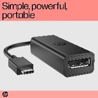 HP USB-C to DisplayPort Adapter G2, 0.12 m, DisplayPort, USB Type-C, Female, Male, 7680 x 4320 pixels