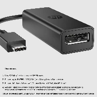 HP USB-C to DisplayPort Adapter G2, 0.12 m, DisplayPort, USB Type-C, Female, Male, 7680 x 4320 pixels