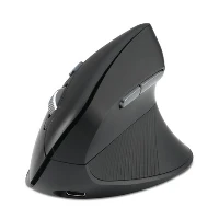 Kensington Pro Fit Ergo MY630 EQ, Right-hand, Vertical design, RF Wireless + Bluetooth + USB Type-A, 2400 DPI, Black