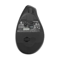 Kensington Pro Fit Ergo MY630 EQ, Right-hand, Vertical design, RF Wireless + Bluetooth + USB Type-A, 2400 DPI, Black