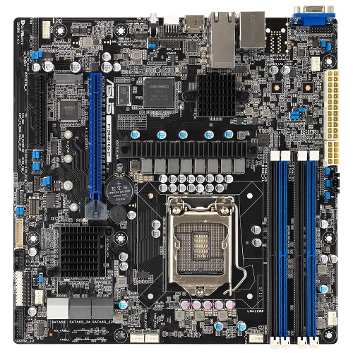 ASUS P12R-M/10G-2T, Intel, LGA 1200 (Socket H5), Intel Pentium, Intel Xeon E, DDR4-SDRAM, 128 GB, DIMM