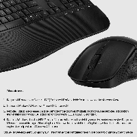 HP 685 Comfort Dual-Mode Keyboard and Mouse Combo, Full-size (100%), Wireless, RF Wireless + Bluetooth, Black, Mouse included