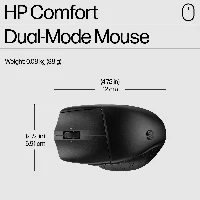 HP 685 Comfort Dual-Mode Keyboard and Mouse Combo, Full-size (100%), Wireless, RF Wireless + Bluetooth, Black, Mouse included