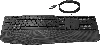 HP 485 Comfort Wired Keyboard, Full-size (100%), Wired, USB, Membrane, Black