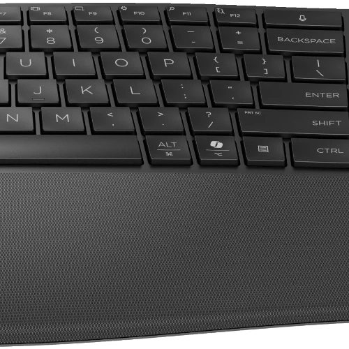 HP 685 Comfort Dual-Mode Keyboard, Full-size (100%), Wireless, RF Wireless + Bluetooth, Membrane, Black