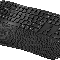 HP 685 Comfort Dual-Mode Keyboard, Full-size (100%), Wireless, RF Wireless + Bluetooth, Membrane, Black