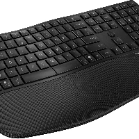 HP 685 Comfort Dual-Mode Keyboard, Full-size (100%), Wireless, RF Wireless + Bluetooth, Membrane, Black