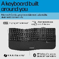 HP 685 Comfort Dual-Mode Keyboard, Full-size (100%), Wireless, RF Wireless + Bluetooth, Membrane, Black