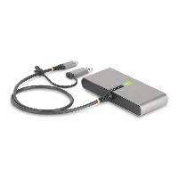 StarTech.com 2-Port USB-C Hub with Ethernet and RS-232, Attached USB-C to USB-A Dongle, 100W PD Pass-Through, 2x USB-A 5Gbps, Gigabit Ethernet, RS232 Serial (FTDI), Wired, USB 3.2 Gen 1 (3.1 Gen 1) Type-C, 100 W, 10,100,1000,2000 Mbit/s, IEEE 802.1Q, IEEE 802.1p, IEEE 802.3az, IEEE 802.3u, IEEE 802.3x, Grey