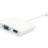 ADATTATORE USB C - VGA - USB A - PD