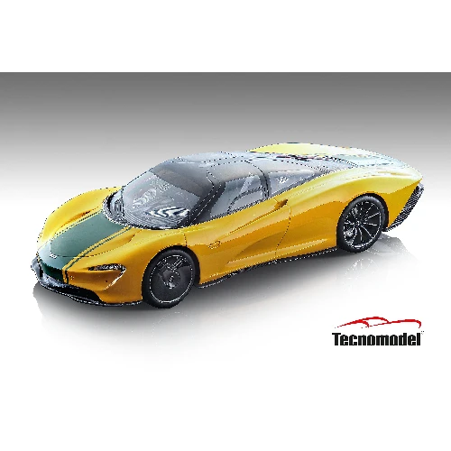 Mclaren speedtail Metallic yellow with green stripe