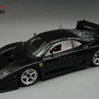 Ferrari F40 LM 1996 Press Version Gloss Black with 5 Spoke silver Rims