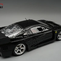 Ferrari F40 LM 1996 Press Version Gloss Black with 5 Spoke silver Rims