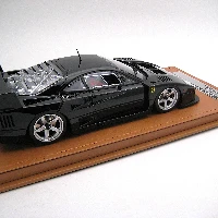 Ferrari F40 LM 1996 Press Version Gloss Black with 5 Spoke silver Rims