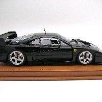 Ferrari F40 LM 1996 Press Version Gloss Black with 5 Spoke silver Rims