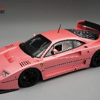 Ferrari F40 LM 1996 Press Version Metallic Pink Colour with 5 Spoke black wheels