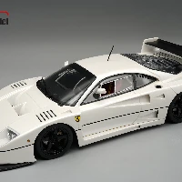 Ferrari F40 LM 1996 Pearl Metallic White with 5 Spoke Black Rims