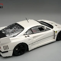 Ferrari F40 LM 1996 Pearl Metallic White with 5 Spoke Black Rims