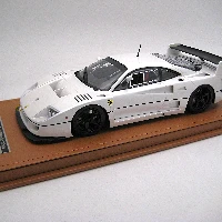 Ferrari F40 LM 1996 Pearl Metallic White with 5 Spoke Black Rims