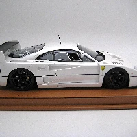 Ferrari F40 LM 1996 Pearl Metallic White with 5 Spoke Black Rims