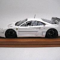 Ferrari F40 LM 1996 Pearl Metallic White with 5 Spoke Black Rims