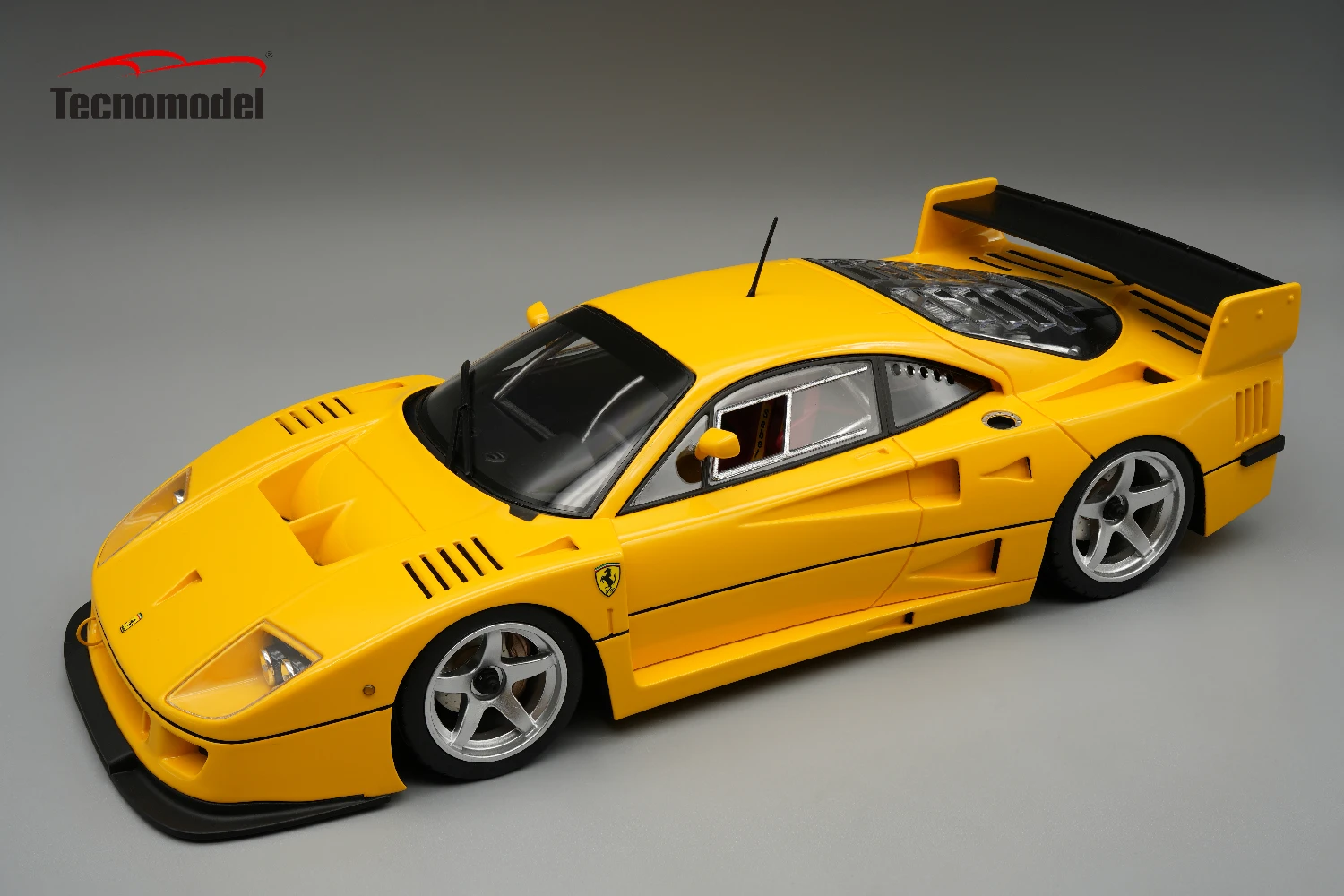 Ferrari F40 LM 1996 Press version Modena Yello with 5 Spoke Silver Rims