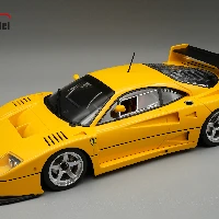 Ferrari F40 LM 1996 Press version Modena Yello with 5 Spoke Silver Rims