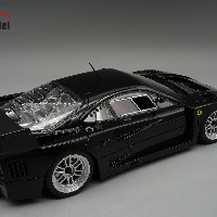 Ferrari F40 LM 1996 Gloss Black Version with Enkei Silver Rims