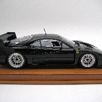 Ferrari F40 LM 1996 Gloss Black Version with Enkei Silver Rims
