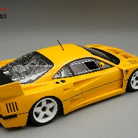 Ferrari F40 LM 1996 Press Yello Modena with white wheels THIS MODEL CAMES WITH THE SHOCASE INCLUDED