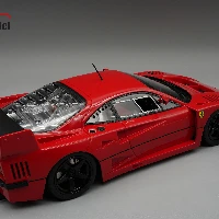 Ferrari F40 LM 1996 Press Red with Black wheels THIS MODEL CAMES WITH THE SHOWCASE INCLUDED