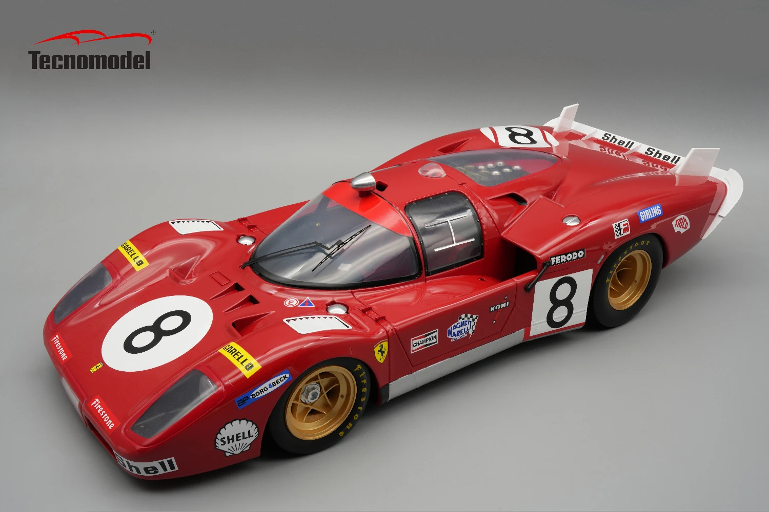 TM12-02D Ferrari - 512S 5.0L v12 Long Tail team spa Ferrari SEFAC #8 24h Le Mans 1970 A.Merzario - C.Regazzoni