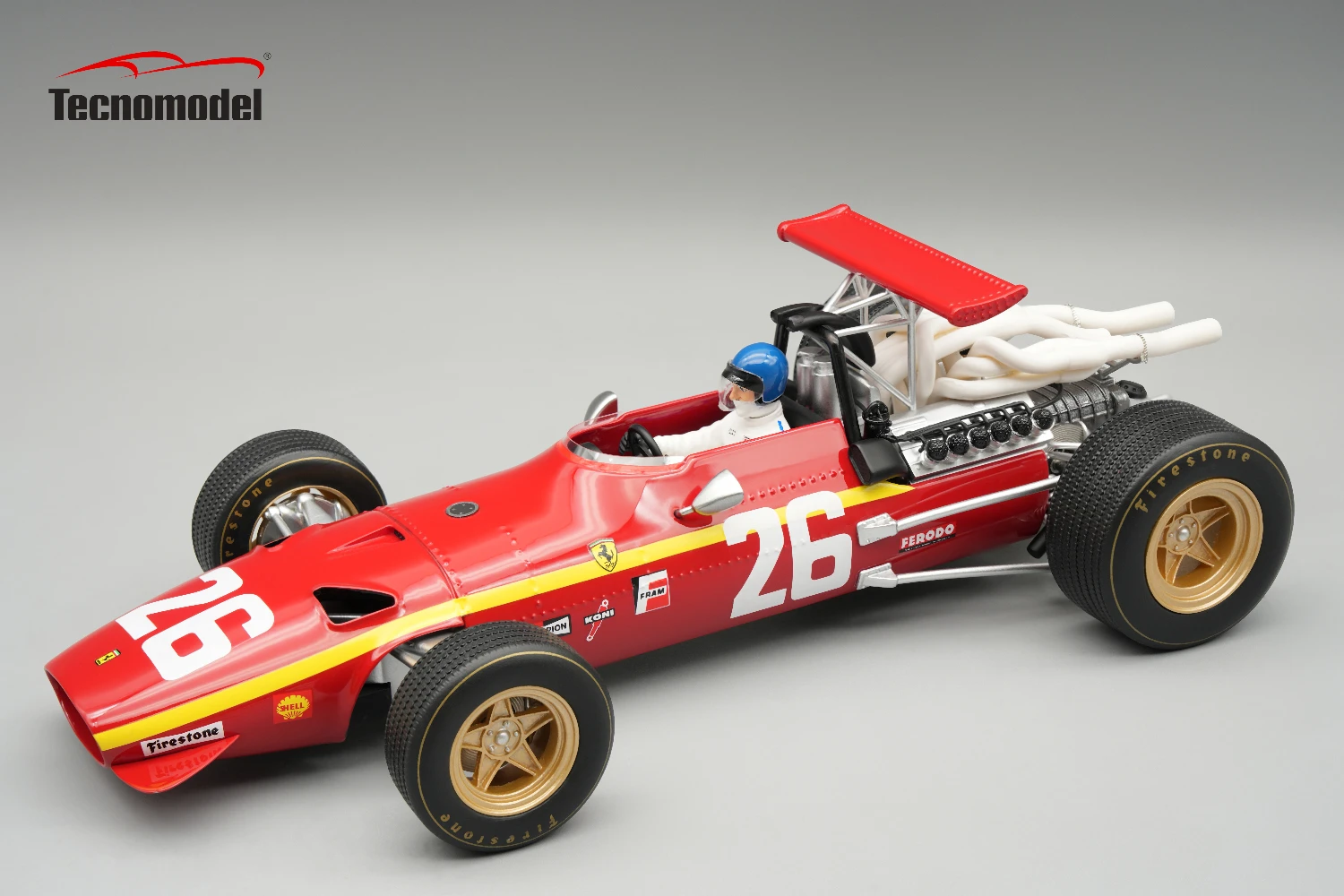 Ferrari 312F1/68 French GP Driver: jacky Ickx 1968 SHOWCASE INCLUDED