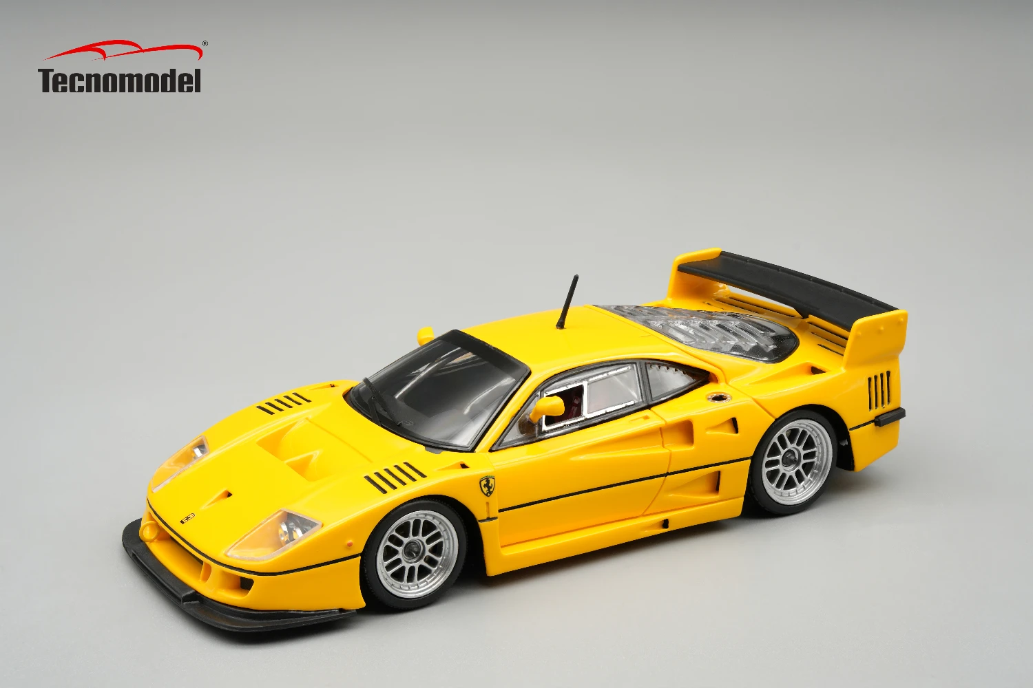 Ferrari F40 LM 1996 Press Version Yellow Modena with Enkei Silver wheels