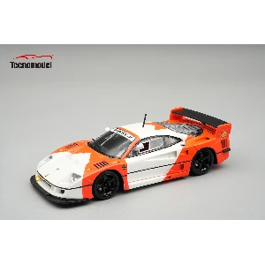 Ferrari F40 LM 1996 Red and White with Black Wheels | Tecnomodel