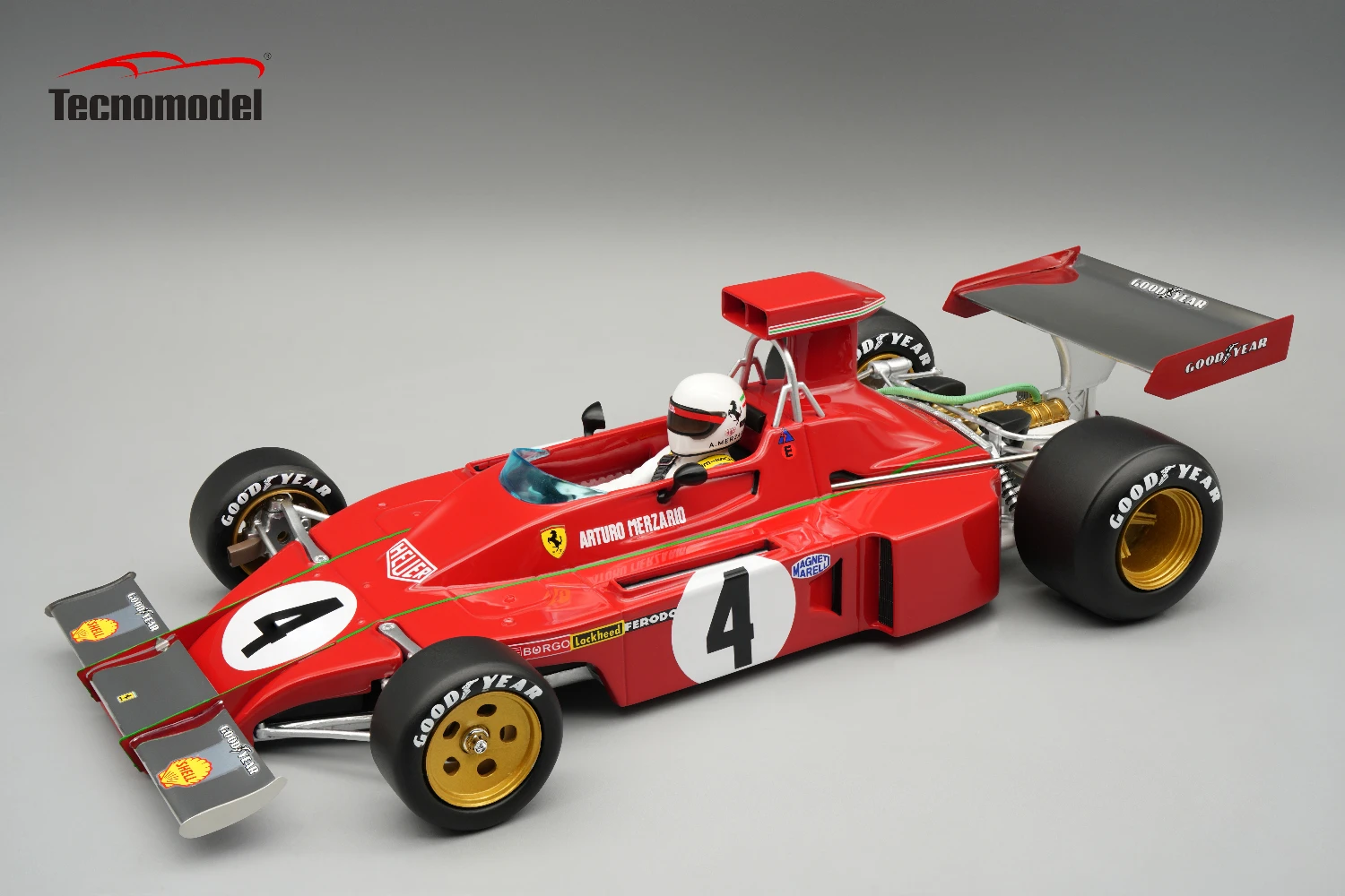 Ferrari 312B3-73 1973 Austria GP Driver Arturo Merzario Car #4 With Driver