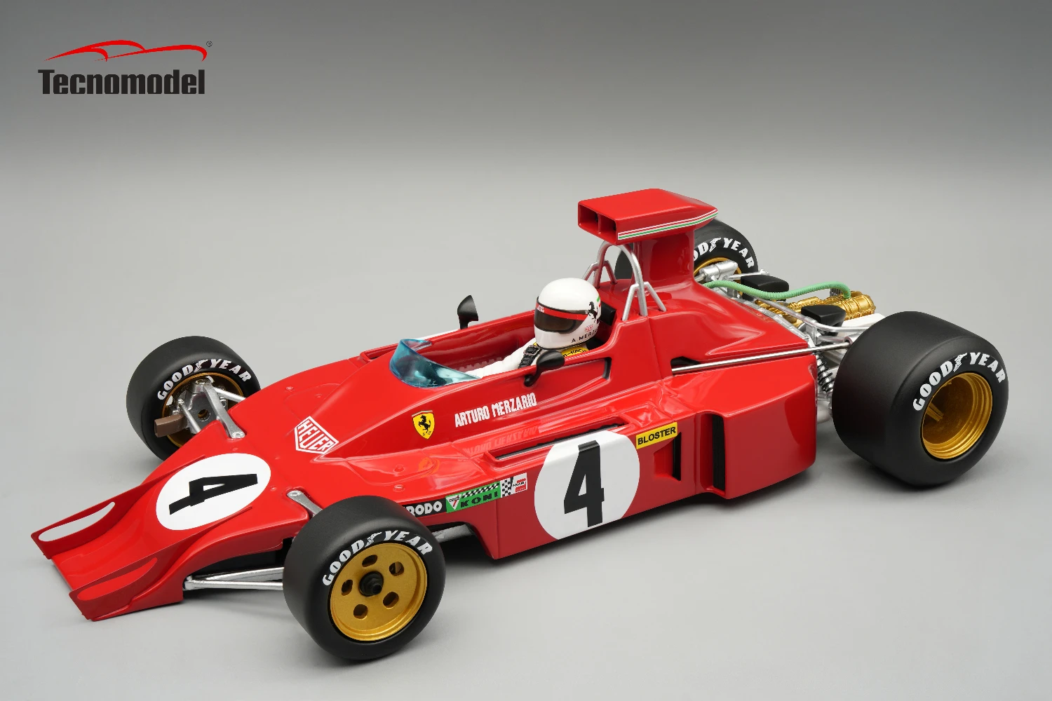 Ferrari 312B3-73 1973 Watkins Glen GP Driver Arturo Merzario Car #4 With Driver